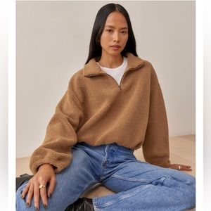 Reformation Bolton Zip Fleece Jacket